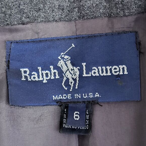 Ralph Lauren Wool Cashmere Blazer Womens Sz 6 Single Breasted Union Made In USA - Picture 11 of 14